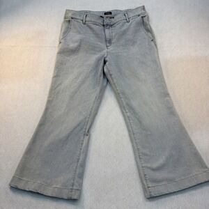 Express 70s Flare Mid Rise Jeans Women's Size 12R Light Wash Blue Denim